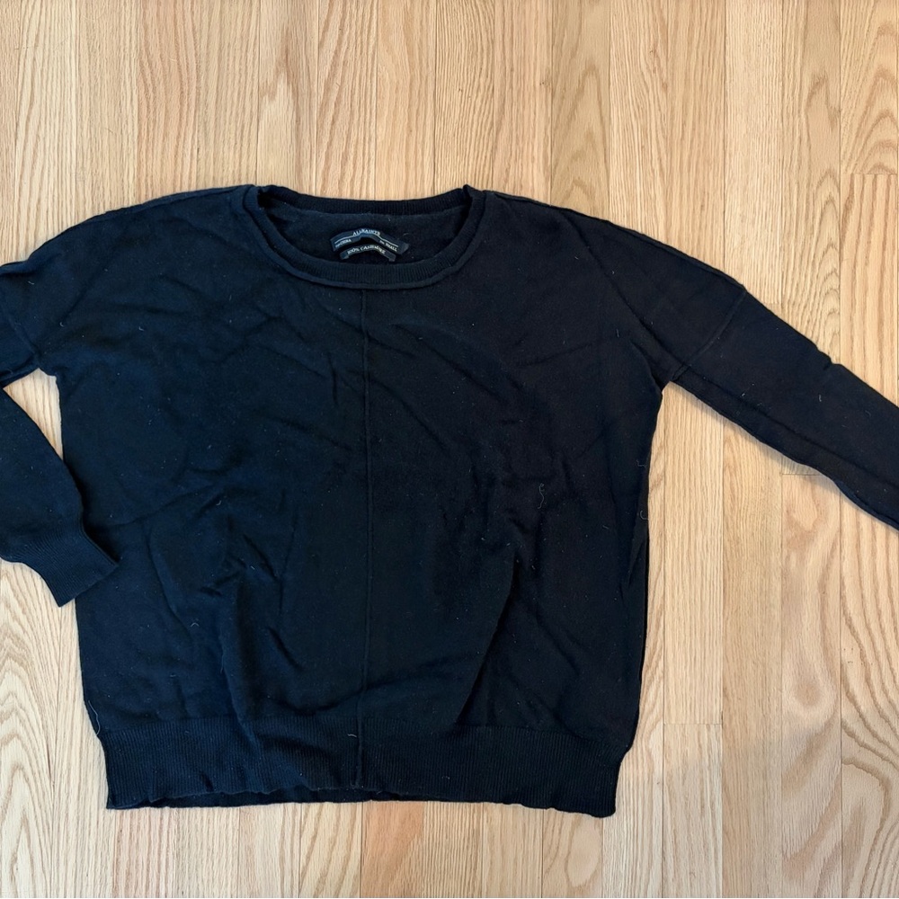 All Saints Black Cashmere Sweater